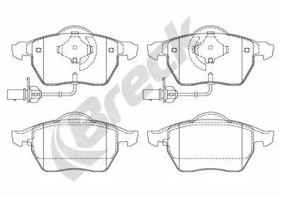 Комплект тормозных колодок, дисковый тормоз BRECK купить